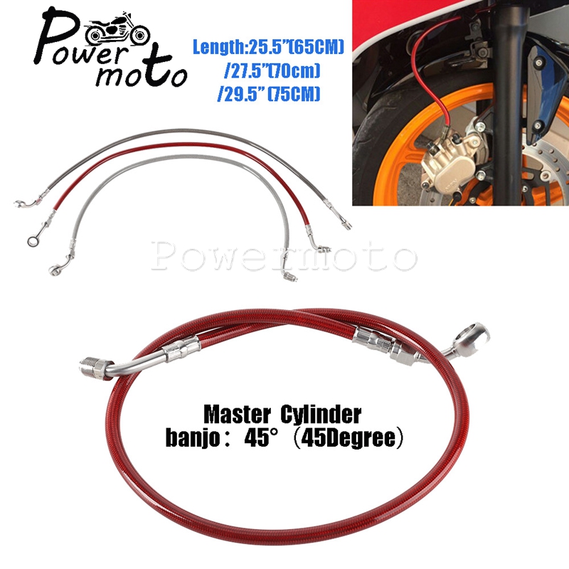 Motorcycle Brake Cable - 65cm 70cm 75cm Motocyklowy wąż hamulcowy