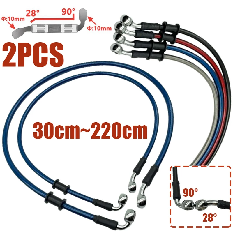 Motorcycle Brake Cable - 2x 10mm 28-90 Stopni Motocyklowa Linka