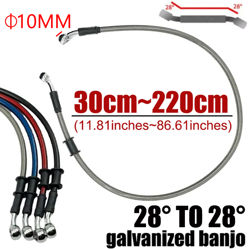 Brake Line Motorcycle - Srebrny 30cm do 220cm 28 °